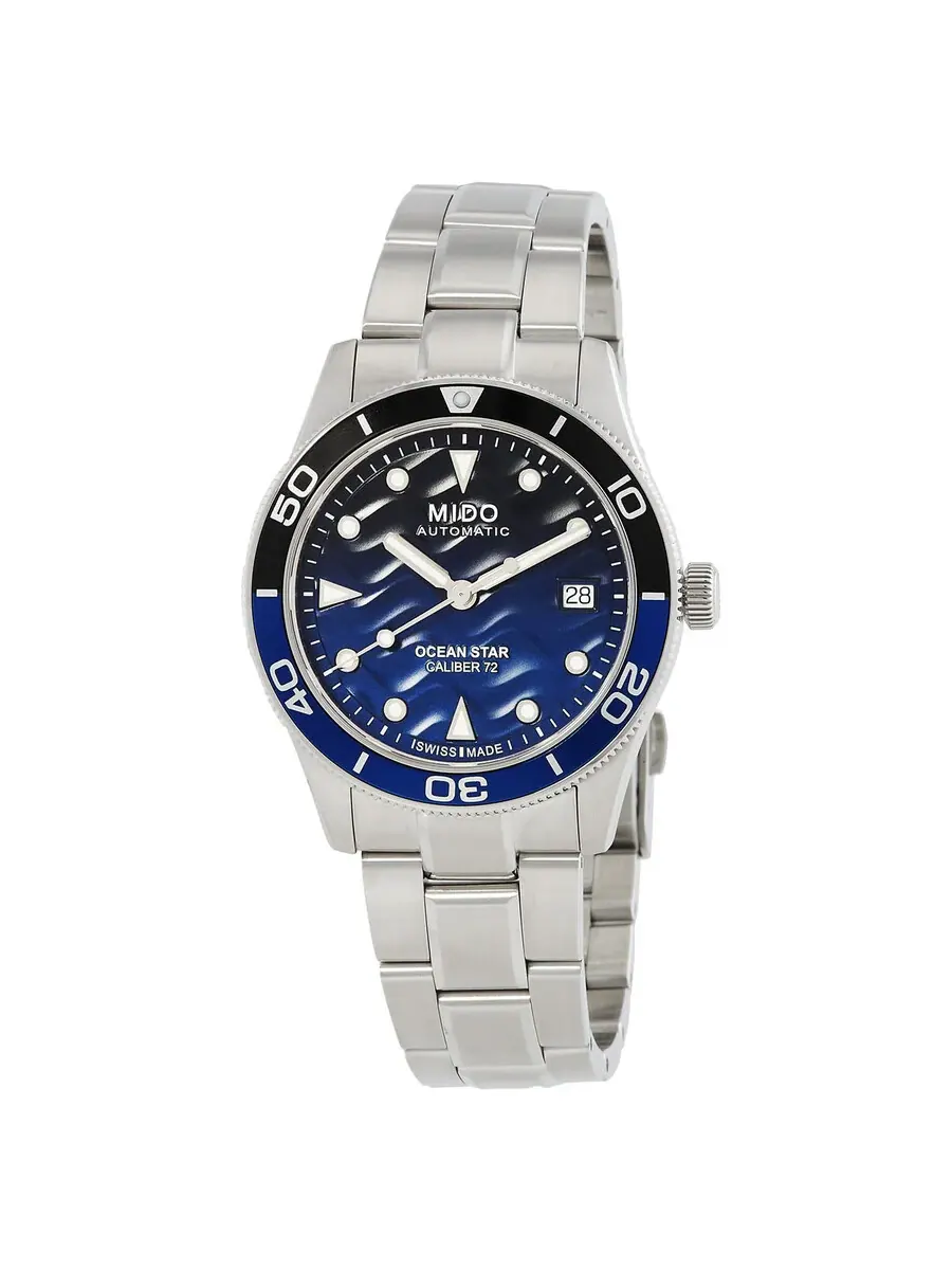 Часы Mido Ocean Star 39 Automatic Batman Bezel Watch M026.907.11.041.00 — изображение 1 из 3, оттенок черный синий