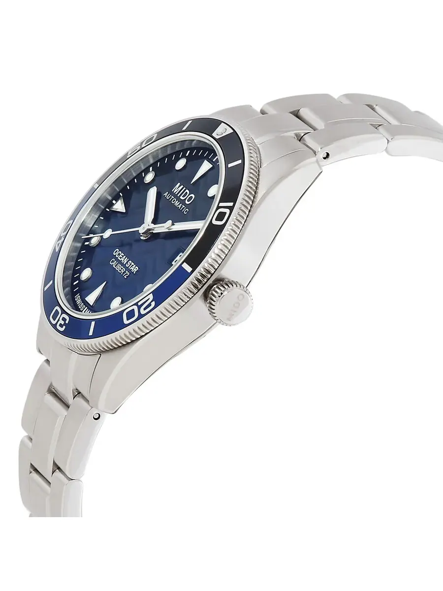 Часы Mido Ocean Star 39 Automatic Batman Bezel Watch M026.907.11.041.00 — изображение 2 из 3, оттенок черный синий