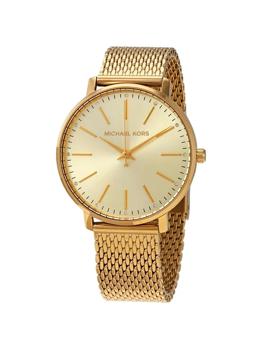 Женские часы Michael Kors Pyper с кварцевым механизмом, золотым циферблатом MK4339 — изображение 1 из 3, оттенок золотистый