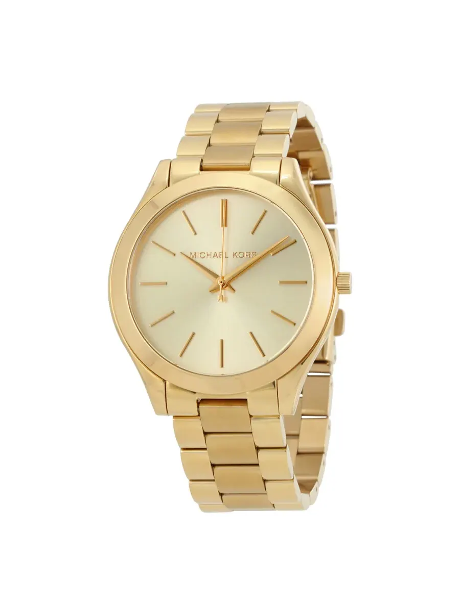 Женские часы Michael Kors Runway с шампаневым циферблатом MK3179 — изображение 1 из 4, оттенок золотистый