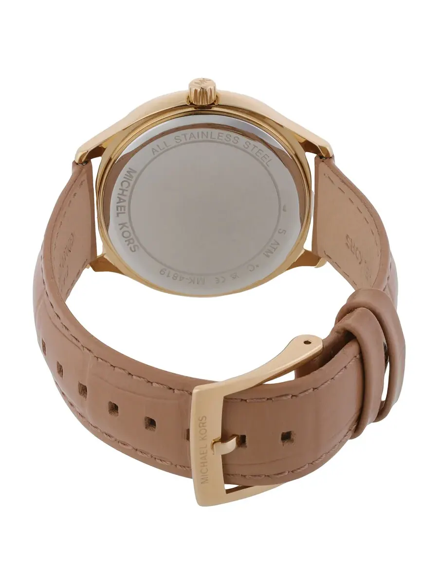 Женские часы Michael Kors Sage с перламутровым циферблатом и паве MK4819 — изображение 3 из 3, оттенок желтый золотистый