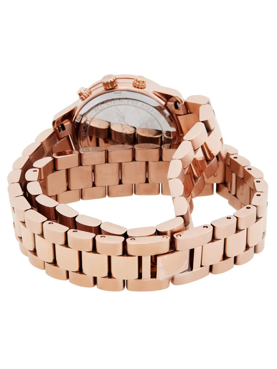 Женские часы Michael Kors Runway Chronograph с кварцевым механизмом и циферблатом из розового — изображение 3 из 3
