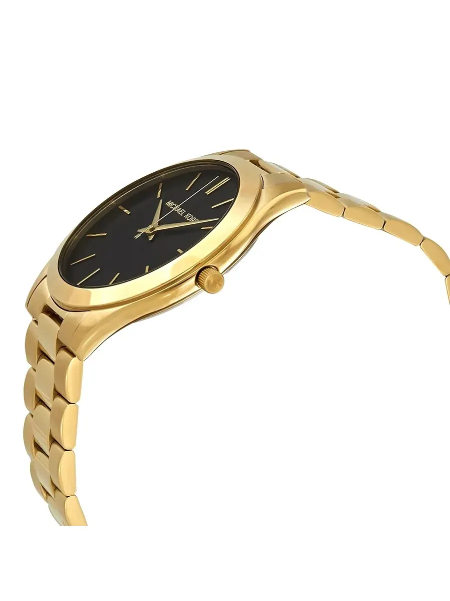 Мужские часы Michael Kors Slim Runway с черным циферблатом MK8621 — изображение 2 из 3, оттенок желтый золотистый