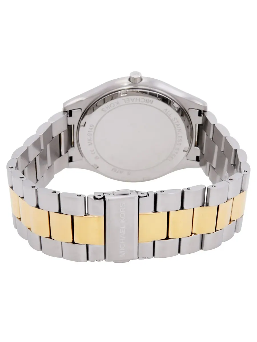Мужские часы Michael Kors Slim Runway Quartz с зеленым циферблатом MK9149 — изображение 3 из 3, оттенок золотистый