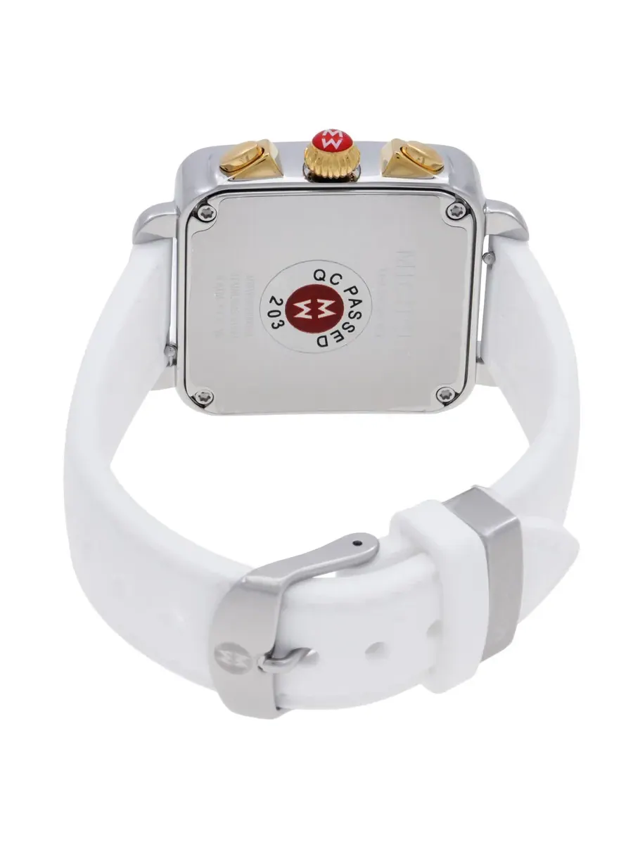 Женские часы Michele Deco Sport с серебристым циферблатом MWW06K000069 — изображение 3 из 3, оттенок желтый золотистый