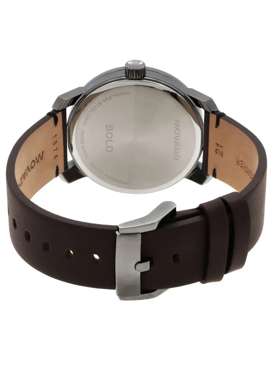 Мужские часы Movado Bold Access с кварцевым механизмом и серым циферблатом 3600916 — изображение 3 из 3, оттенок серый