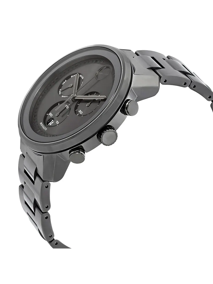 Мужские часы Movado Bold с хронографом и циферблатом цвета «пушечный металл» 3600486 — изображение 2 из 3