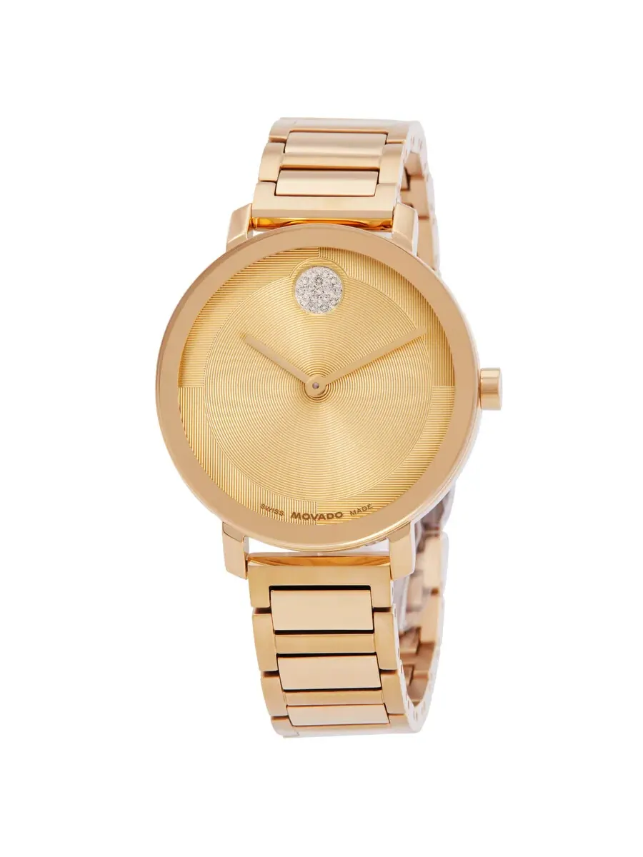 Женские часы Movado Bold Evolution 2.0 с кварцевым механизмом и золотым циферблатом 3601106 — изображение 1 из 3