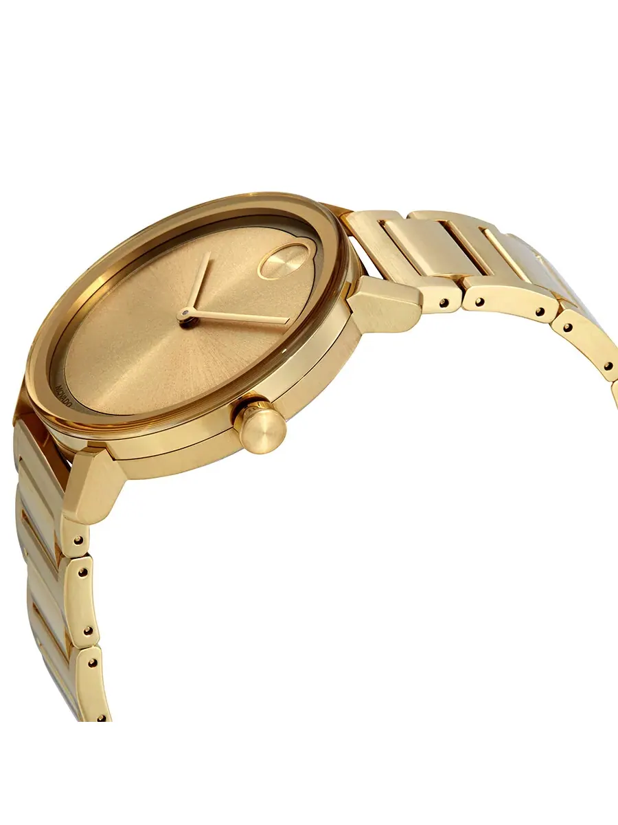 Мужские часы Movado Bold с золотым циферблатом и желтым золотым ионным покрытием 3600508 — изображение 2 из 3
