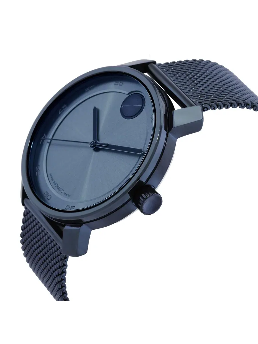 Мужские часы Movado Bold с кварцевым механизмом и синим циферблатом 3600959 — изображение 2 из 3, оттенок синий