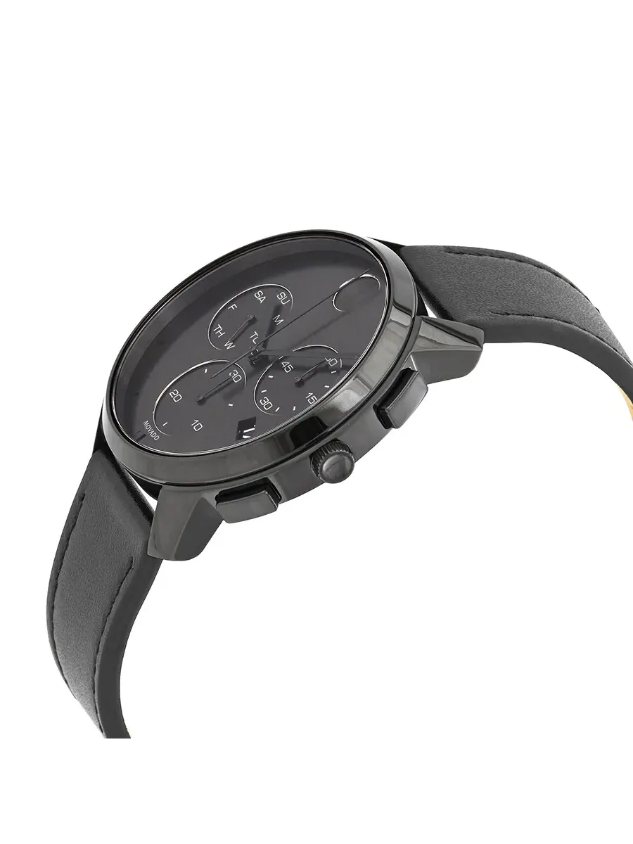Мужские часы Movado Bold Thin Chronograph Quartz с черным циферблатом 3600632 — изображение 2 из 3, оттенок черный