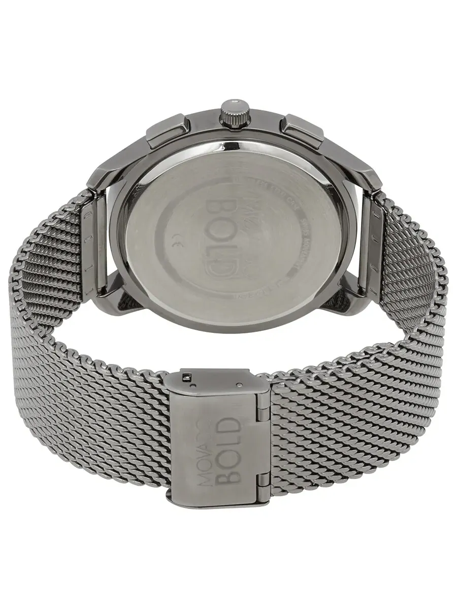 Мужские часы Movado Bold Thin Chronograph Quartz с серым циферблатом 3600635 — изображение 3 из 3, оттенок серый