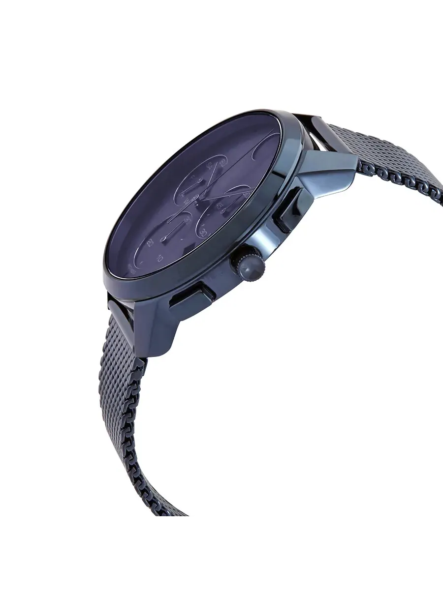 Мужские часы Movado Bold Thin Chronograph с кварцевым механизмом и синим циферблатом, модель 3600633 — изображение 2 из 3