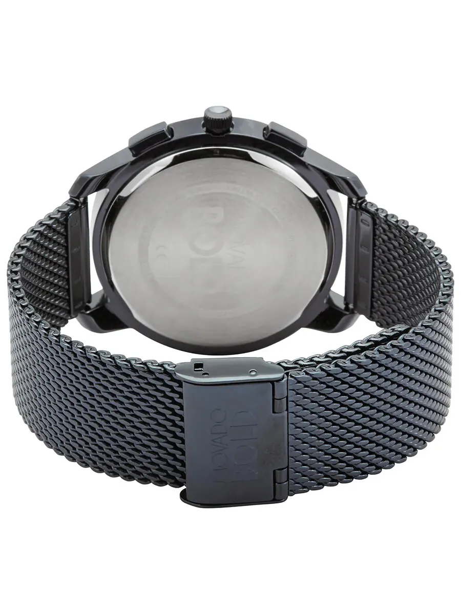 Мужские часы Movado Bold Thin Chronograph с кварцевым механизмом и синим циферблатом, модель 3600633 — изображение 3 из 3