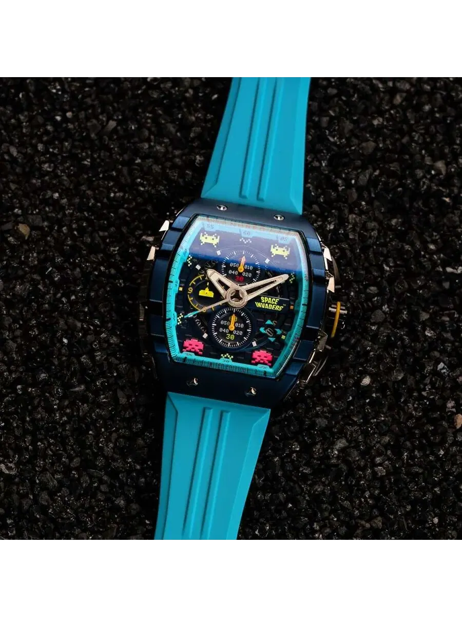 Мужские часы Nubeo Magellan Chronograph с синим циферблатом NB-6024-SI-0A — изображение 2 из 4, оттенок синий