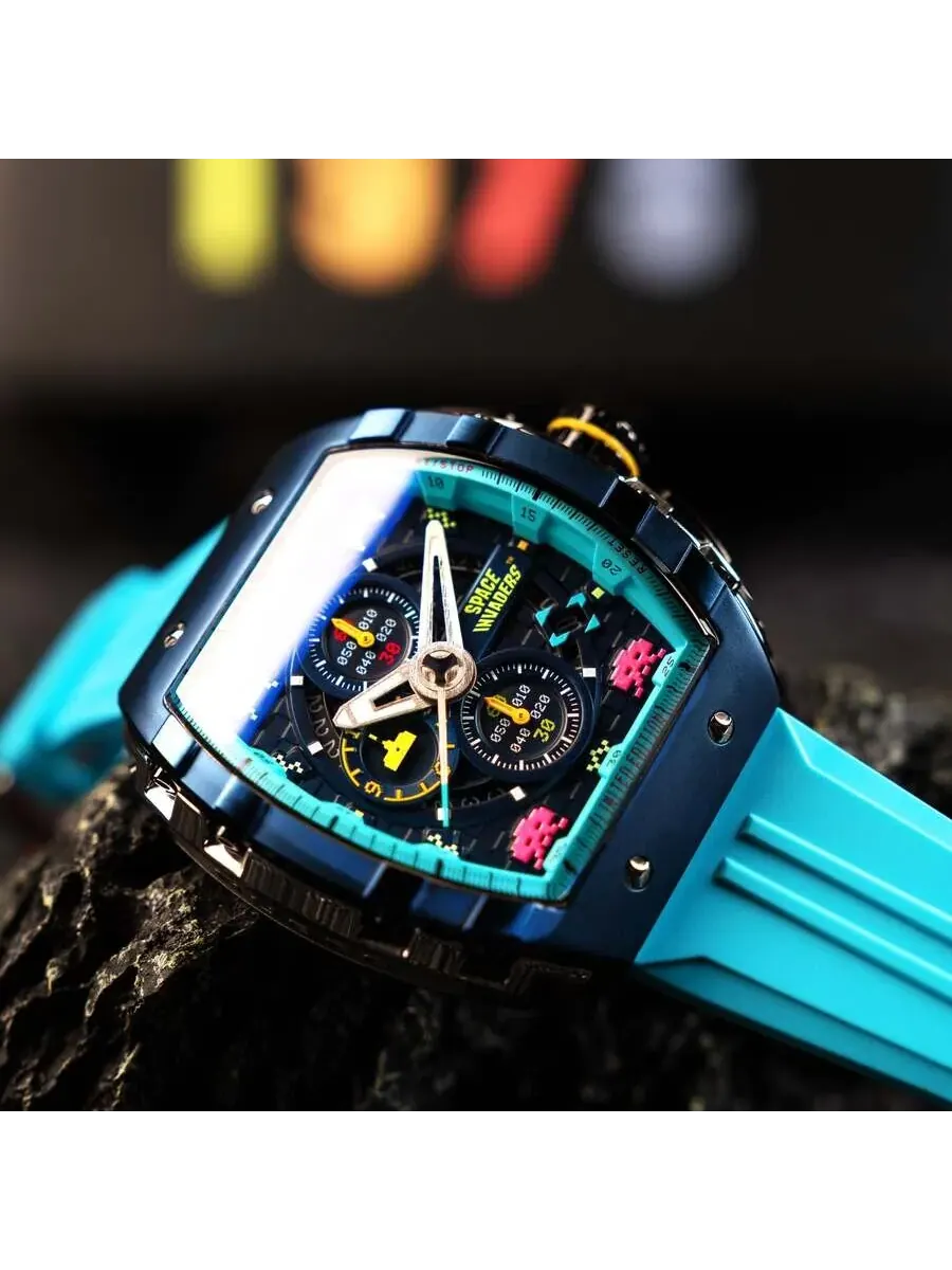 Мужские часы Nubeo Magellan Chronograph с синим циферблатом NB-6024-SI-0A — изображение 4 из 4, оттенок синий