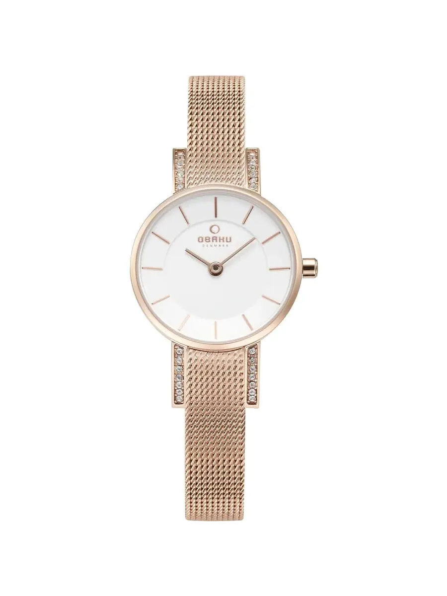 Женские кварцевые часы Obaku Lykke с белым циферблатом V207LEVIMV