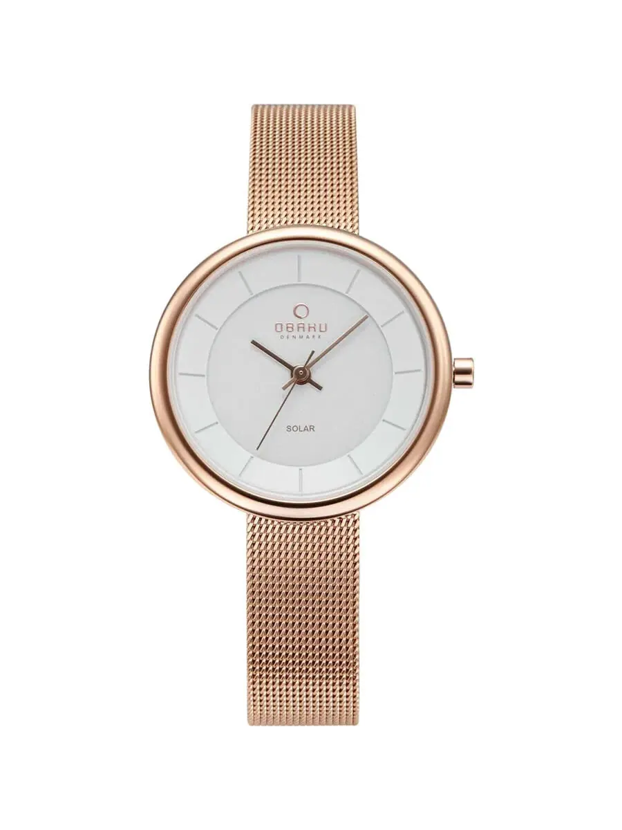 Женские кварцевые часы Obaku Lys с белым циферблатом V206LRVWMV