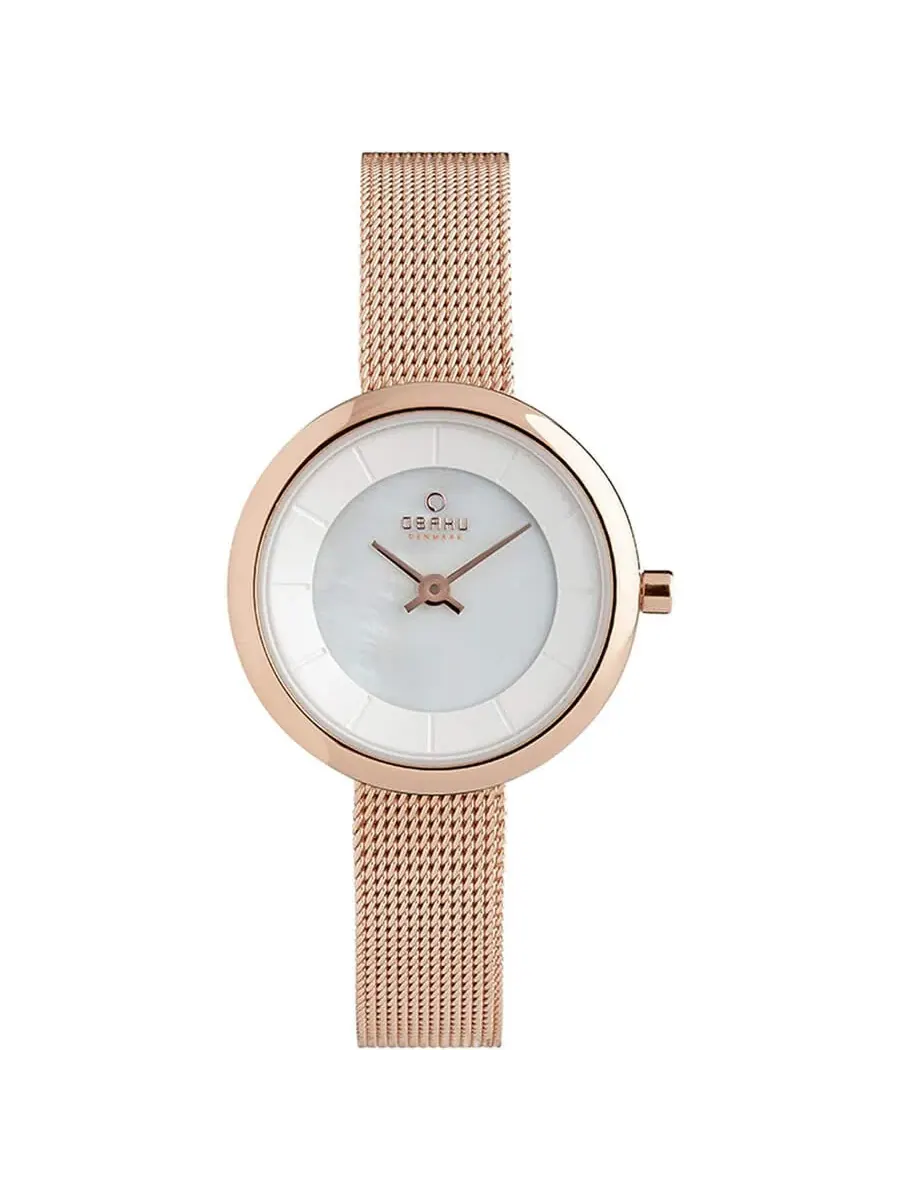 Женские часы Obaku Stille Quartz с серебристым циферблатом V146LXVWMV