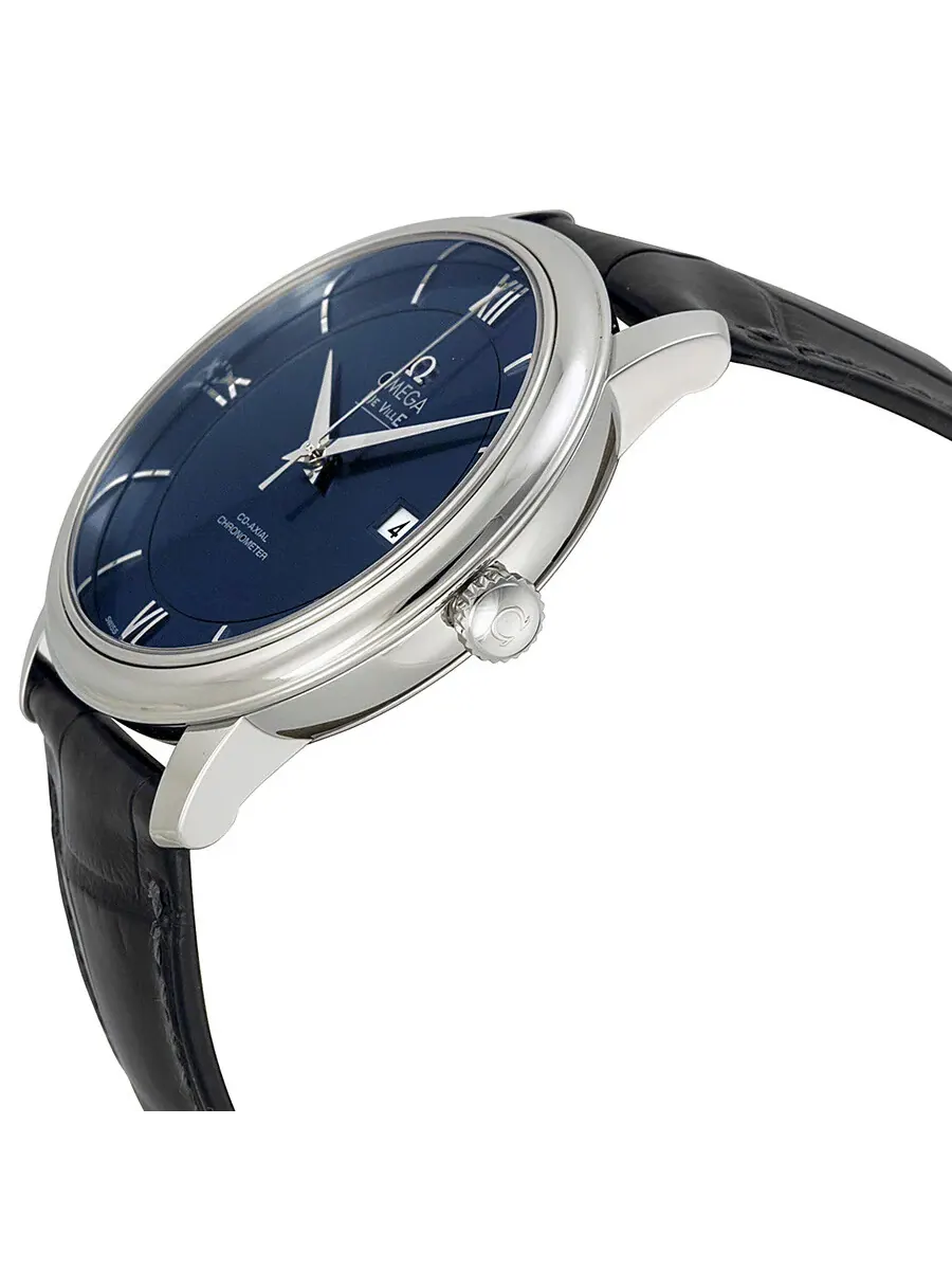 Мужские часы Omega De Ville Prestige с синим циферблатом, артикул 42413402003001 — изображение 2 из 3, оттенок серебристый
