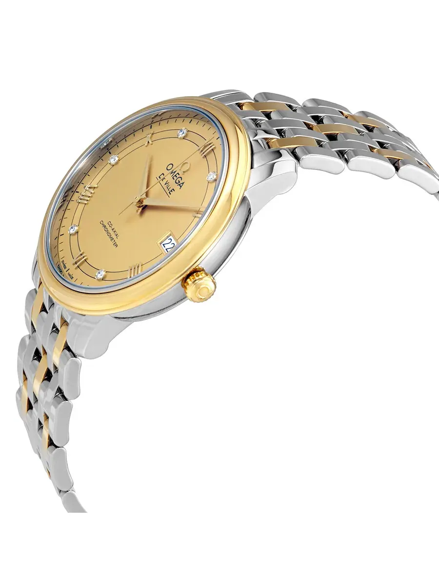 Мужские часы Omega De Ville Prestige с шампановым циферблатом 424.20.37.20.58.002 — изображение 2 из 3, оттенок желтый