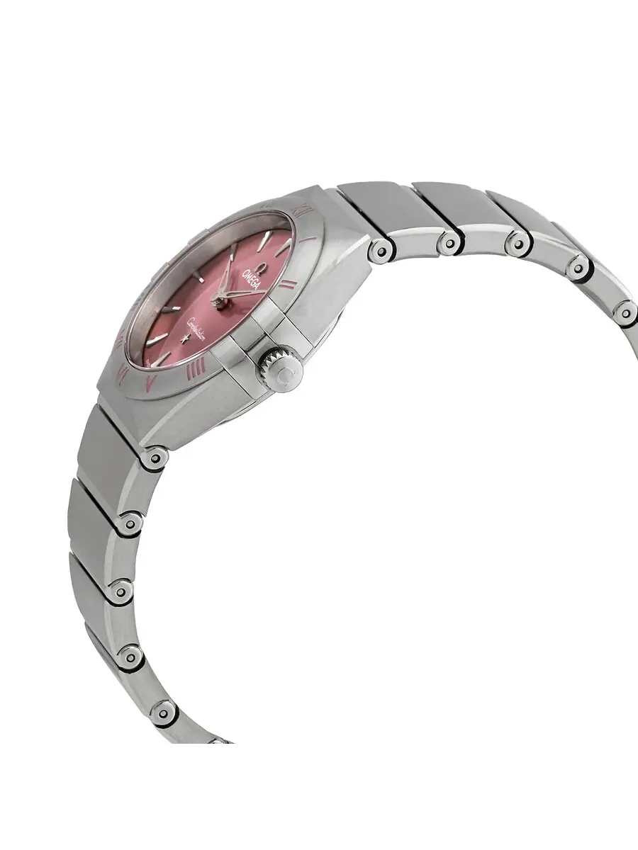 Женские часы Omega Constellation Quartz с розовым циферблатом 131.10.28.60.11.001 — изображение 2 из 3, оттенок серебристый