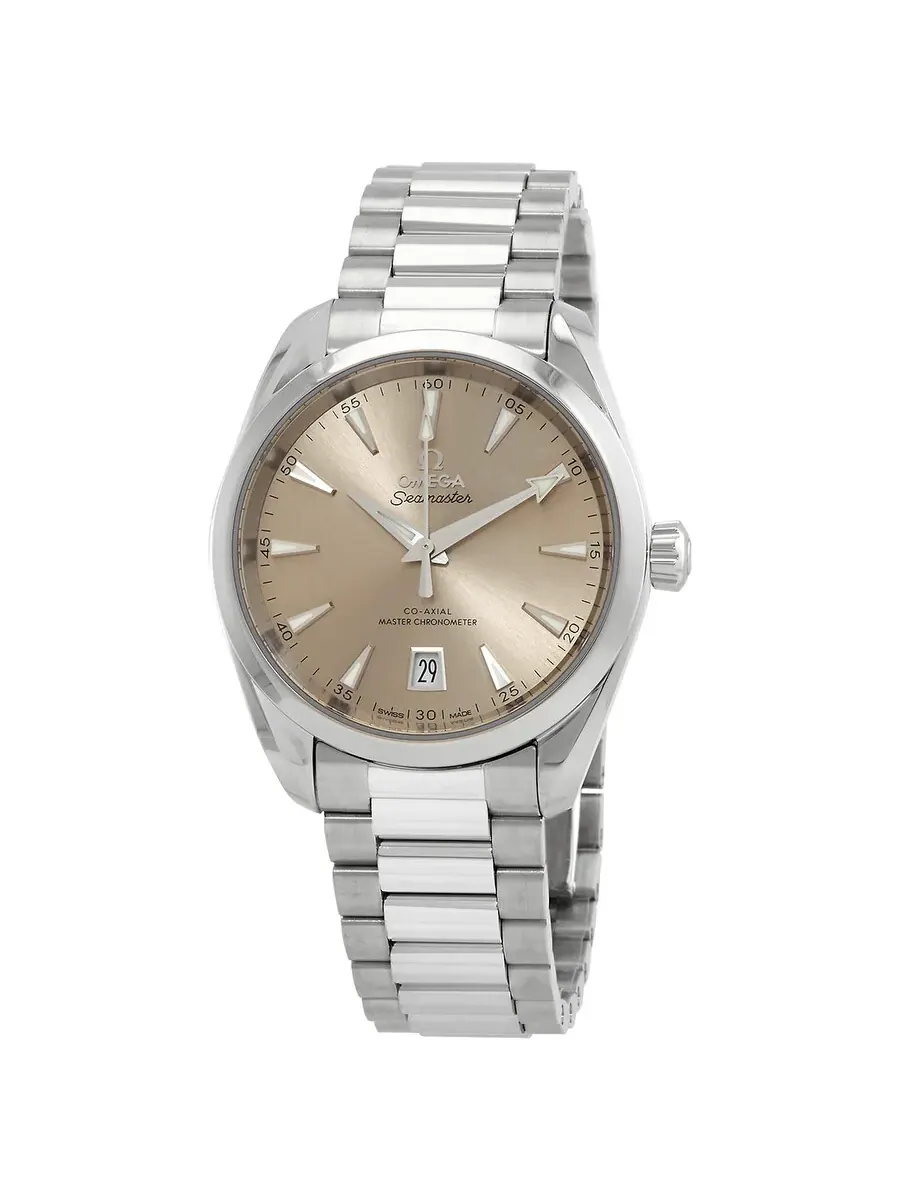 Часы Omega Seamaster Aqua Terra Automatic Chronometer с песочно-коричневым циферблатом унисекс — изображение 1 из 3
