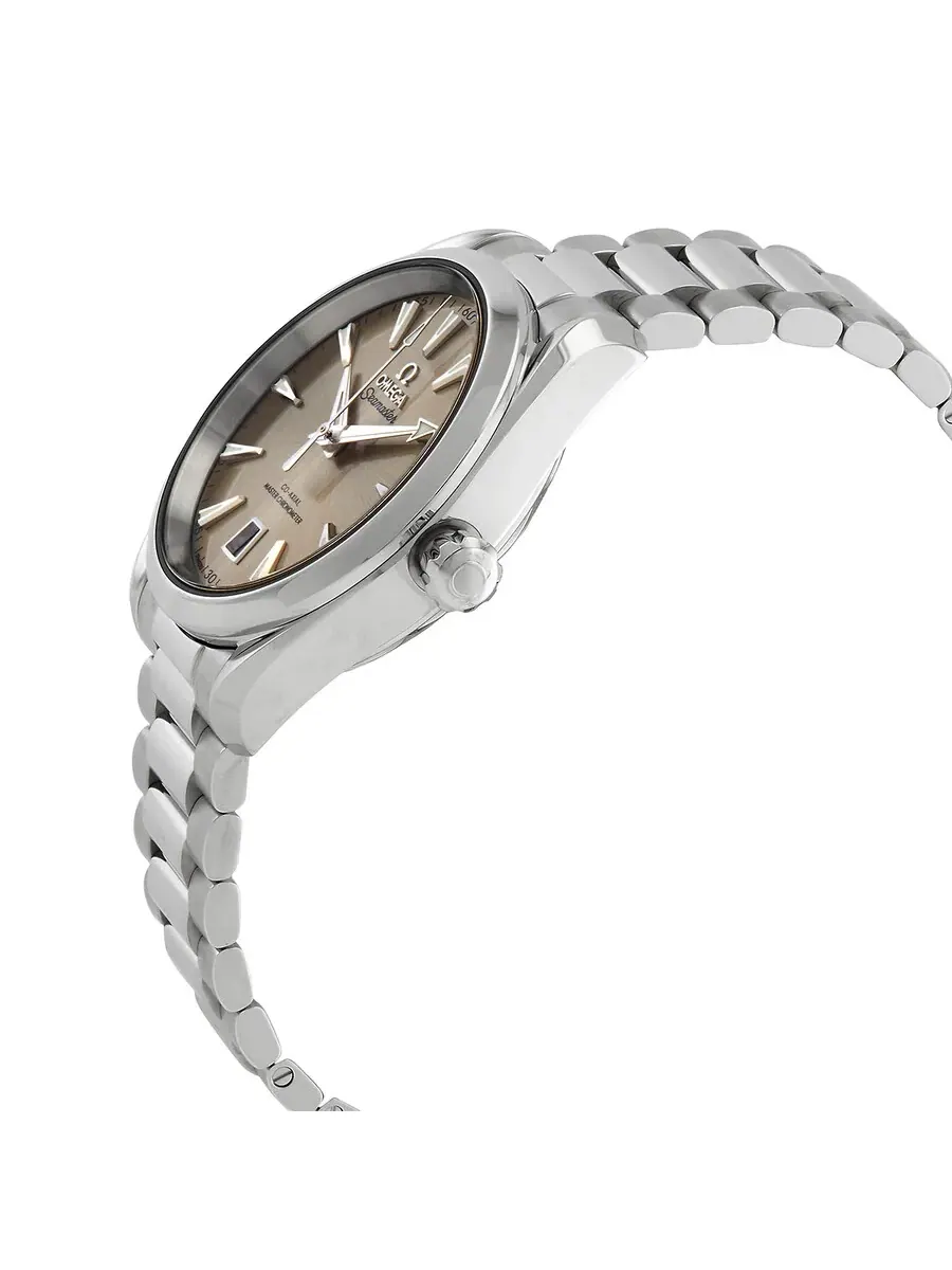 Часы Omega Seamaster Aqua Terra Automatic Chronometer с песочно-коричневым циферблатом унисекс — изображение 2 из 3
