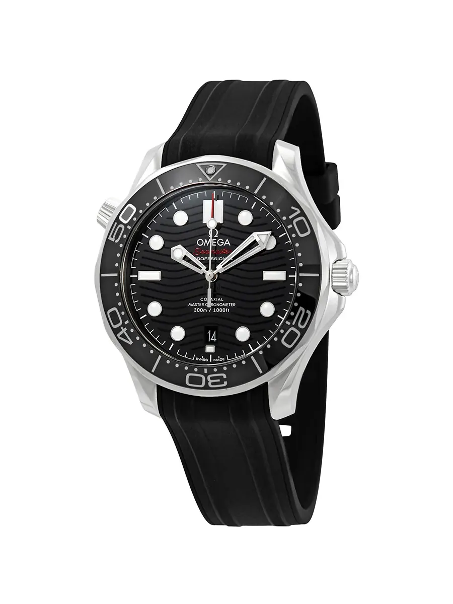 Мужские часы Omega Seamaster Automatic с черным циферблатом 210.32.42.20.01.001 — изображение 1 из 3, оттенок черный