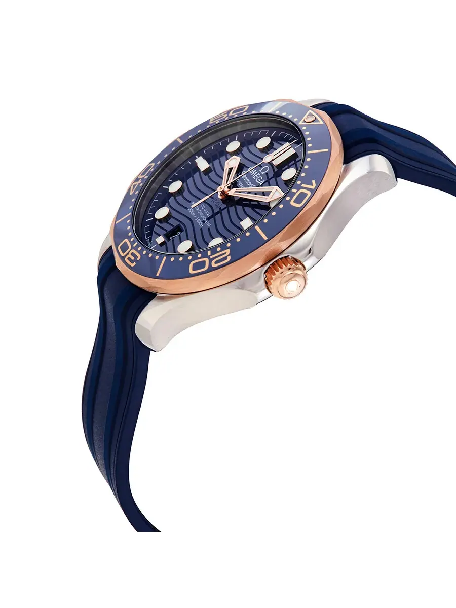 Мужские часы Omega Seamaster Diver Automatic из нержавеющей стали и 18-каратного золота Sedna с — изображение 2 из 5