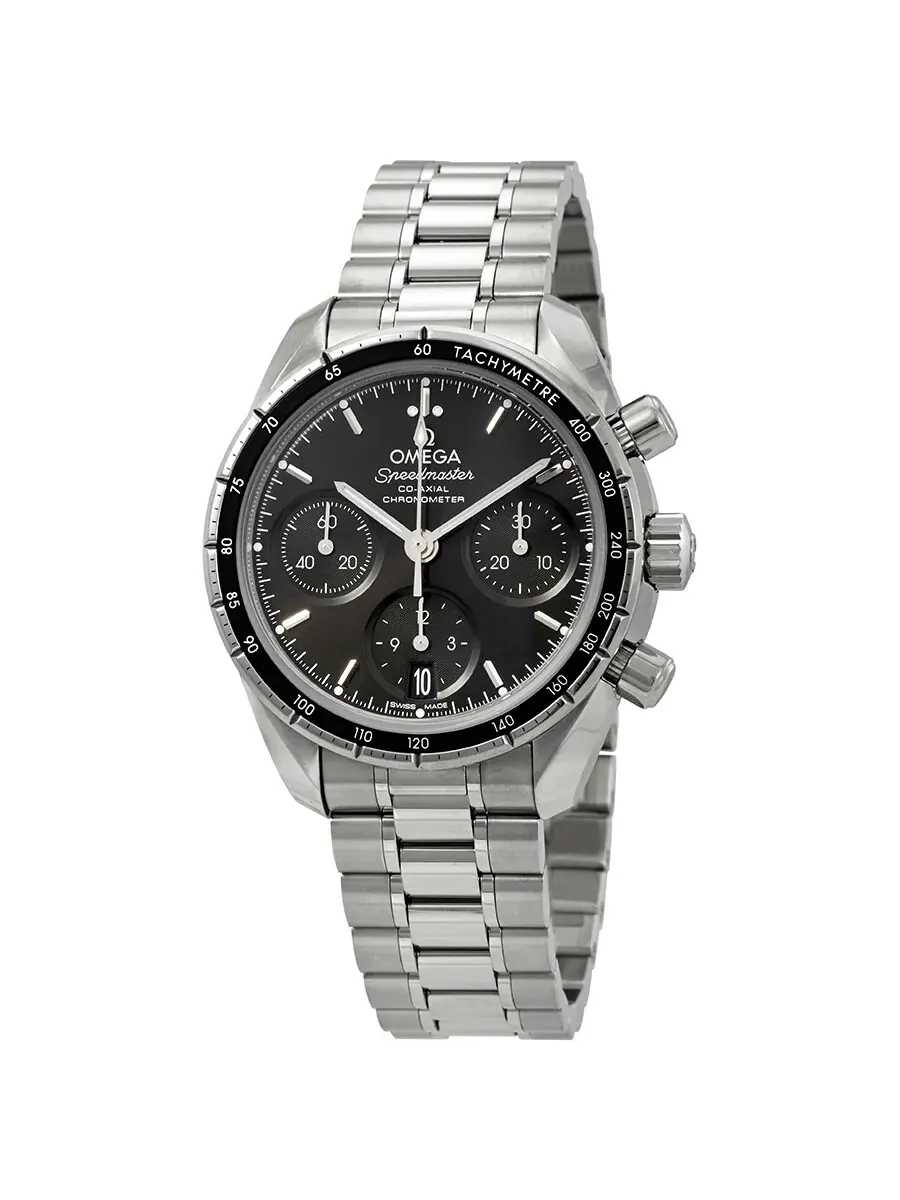 Мужские автоматические часы Omega Speedmaster Chronograph с черным циферблатом, модель — изображение 1 из 3