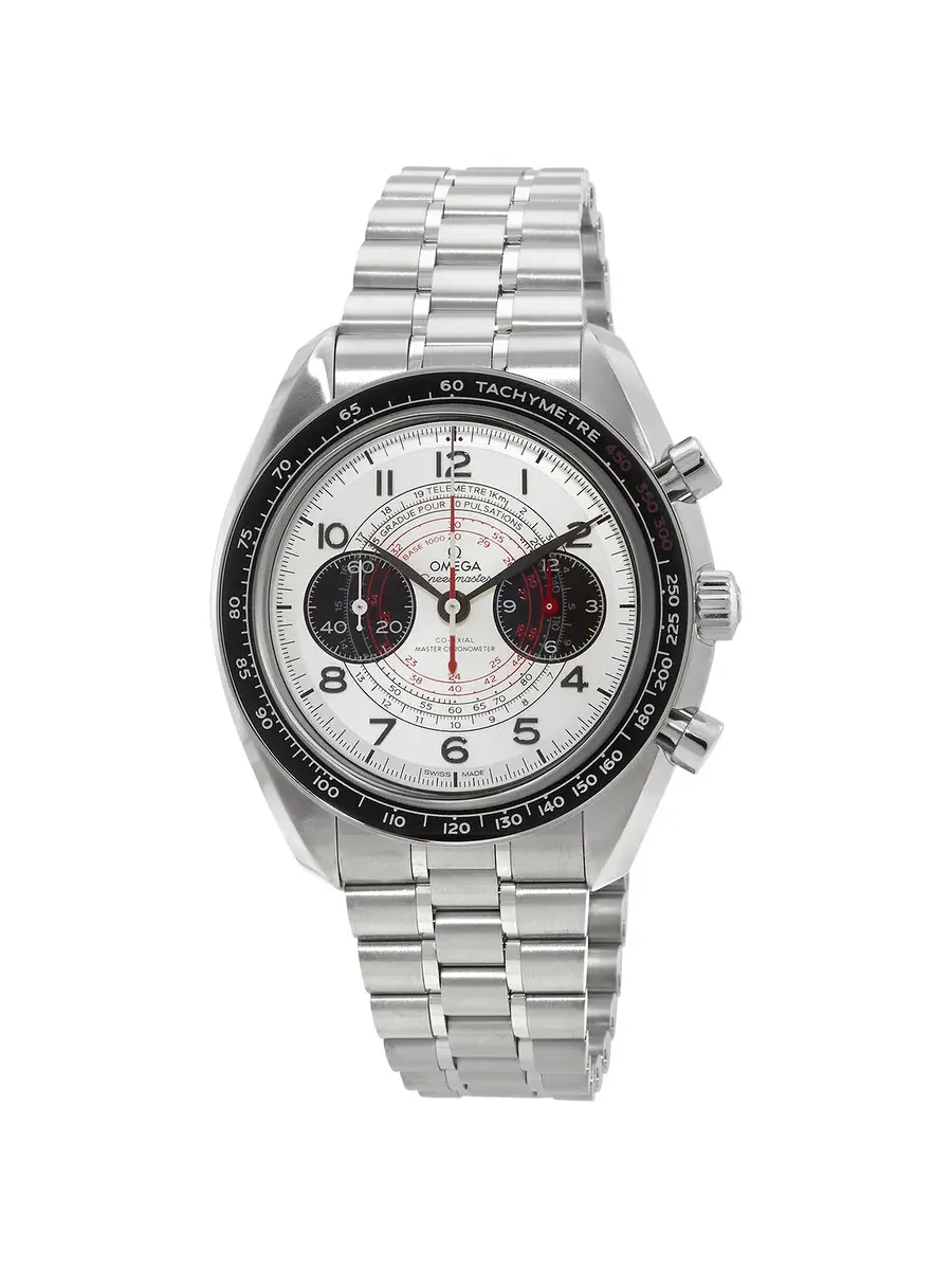 Мужские часы Omega Speedmaster Chronograph с ручным подзаводом, серебристым циферблатом, модель — изображение 1 из 4