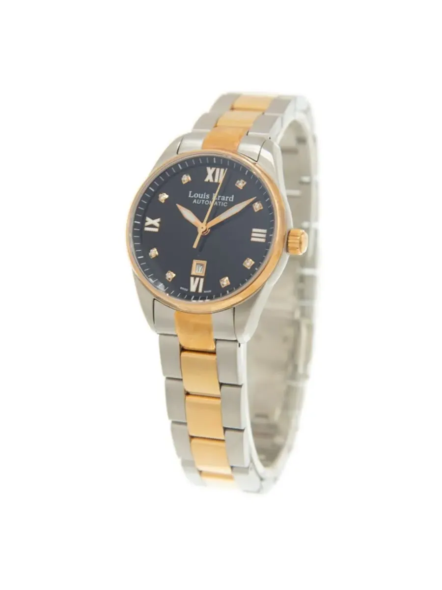 Открытая коробка - Женские часы Louis Erard Heritage Automatic с черным циферблатом и бриллиантами — изображение 4 из 6