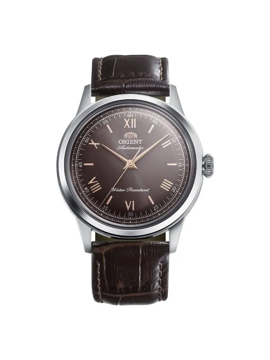 Мужские часы Orient Classic Automatic с коричневым циферблатом RA-BB0004Y30B — изображение 1 из 1, оттенок серебристый