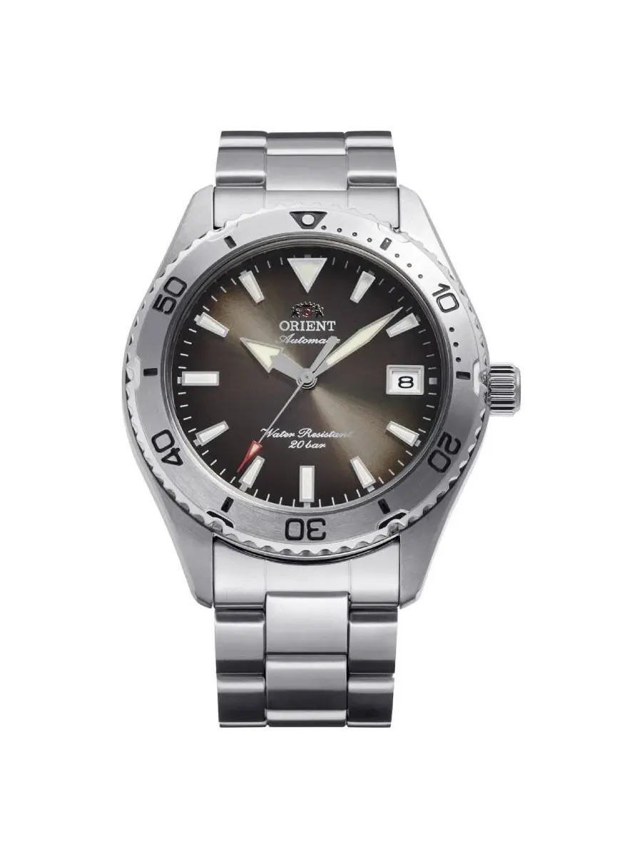 Мужские часы Orient Sport Automatic с коричневым циферблатом RA-AC0Q15Y30B — изображение 1 из 1, оттенок серебристый