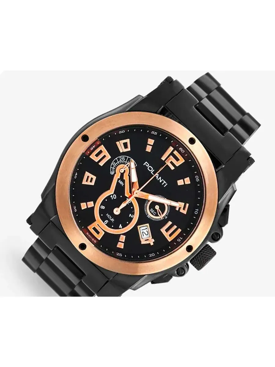 Мужские часы Polanti Zone Chronograph с циферблатом цвета розового золота PLZ-2800RG — изображение 4 из 4