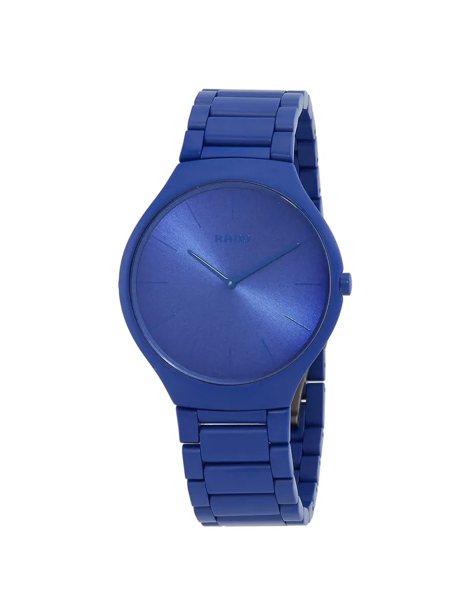 Часы Rado True Round Thinline Les Couleurs Le Corbusier Spectacular ultramarine 4320K с кварцевым — изображение 1 из 3