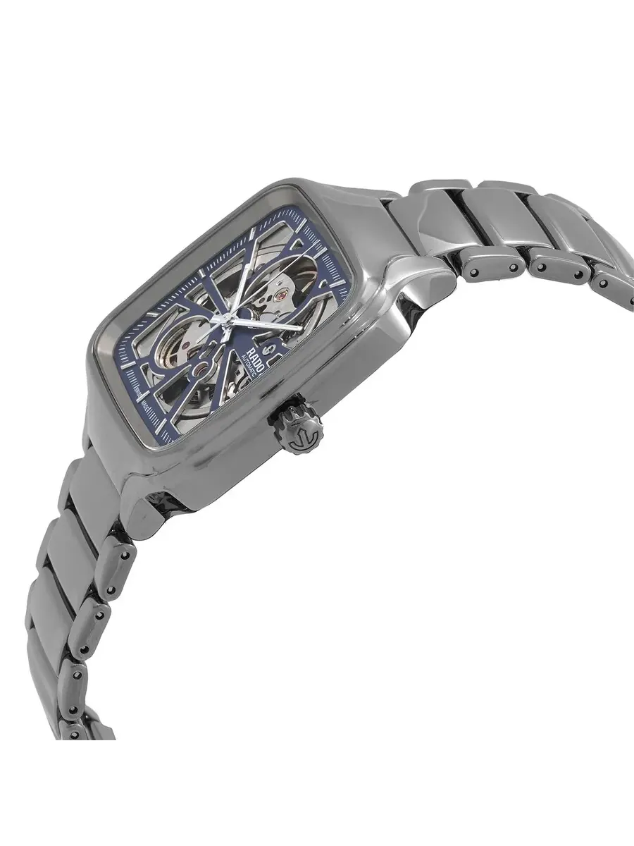Часы унисекс Rado True Square Automatic с синим циферблатом Open Heart R27083202 — изображение 2 из 3, оттенок синий