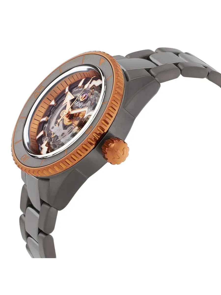 Мужские часы Rado Captain Cook High-Tech Ceramic Skeleton Automatic с серым циферблатом R32148162 — изображение 2 из 3