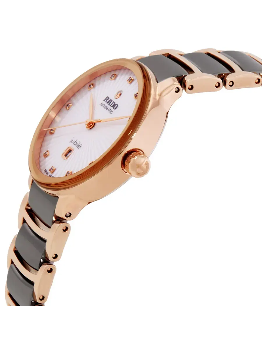 Женские часы Rado Centrix Automatic с серебристым циферблатом и бриллиантами R30019742 — изображение 2 из 3