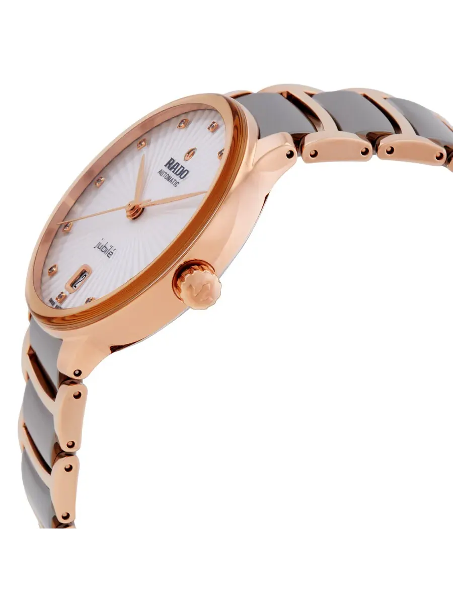 Женские часы Rado Centrix Automatic с серебристым циферблатом и бриллиантами R30037742 — изображение 2 из 3