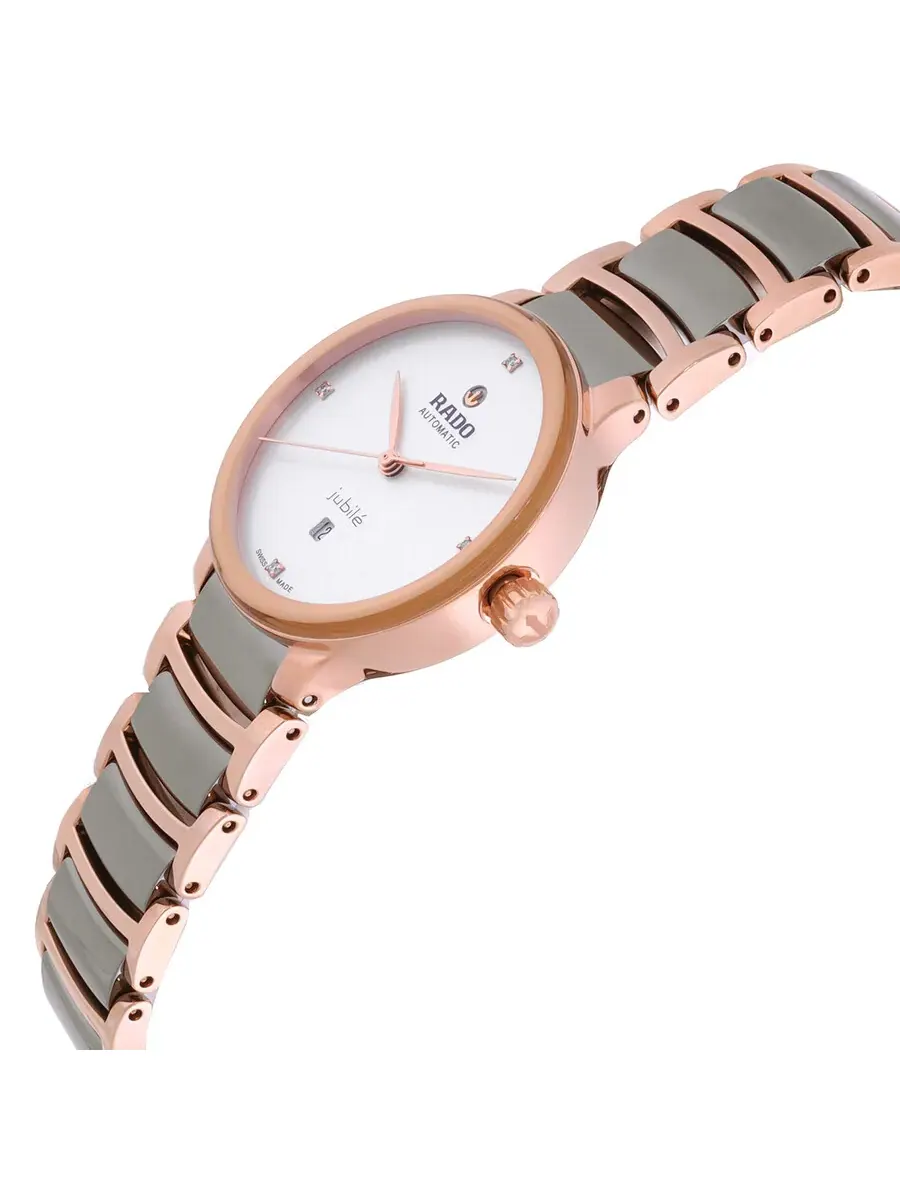 Женские часы Rado Centrix Automatic с белым циферблатом и бриллиантами R30019722 — изображение 2 из 3