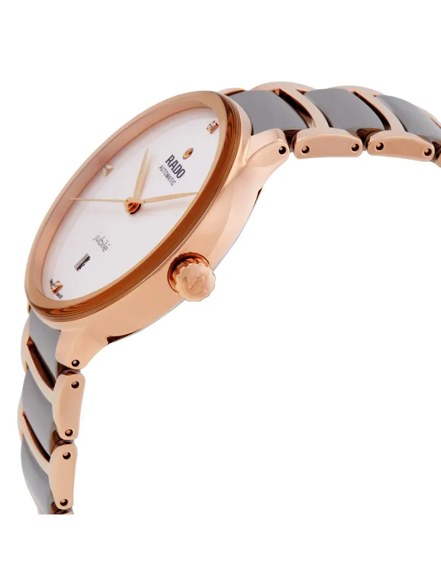 Часы Rado Centrix Automatic с белым циферблатом и бриллиантами для мужчин и женщин R30017722 — изображение 2 из 3