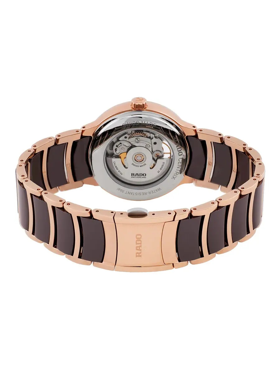 Часы Rado Centrix Automatic Open Heart с коричневым циферблатом для мужчин и женщин R30013302 — изображение 3 из 3