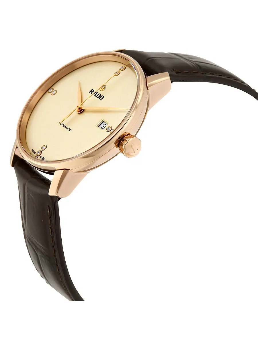 Швейцарские часы Rado Coupole Classic Automatic с шампаневым циферблатом для мужчин и женщин — изображение 2 из 3