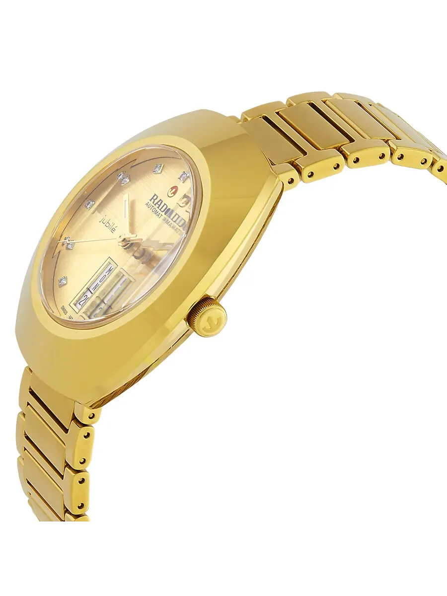 Часы унисекс Rado Diastar Original Automatic с золотым циферблатом и бриллиантом R12161733 — изображение 2 из 3