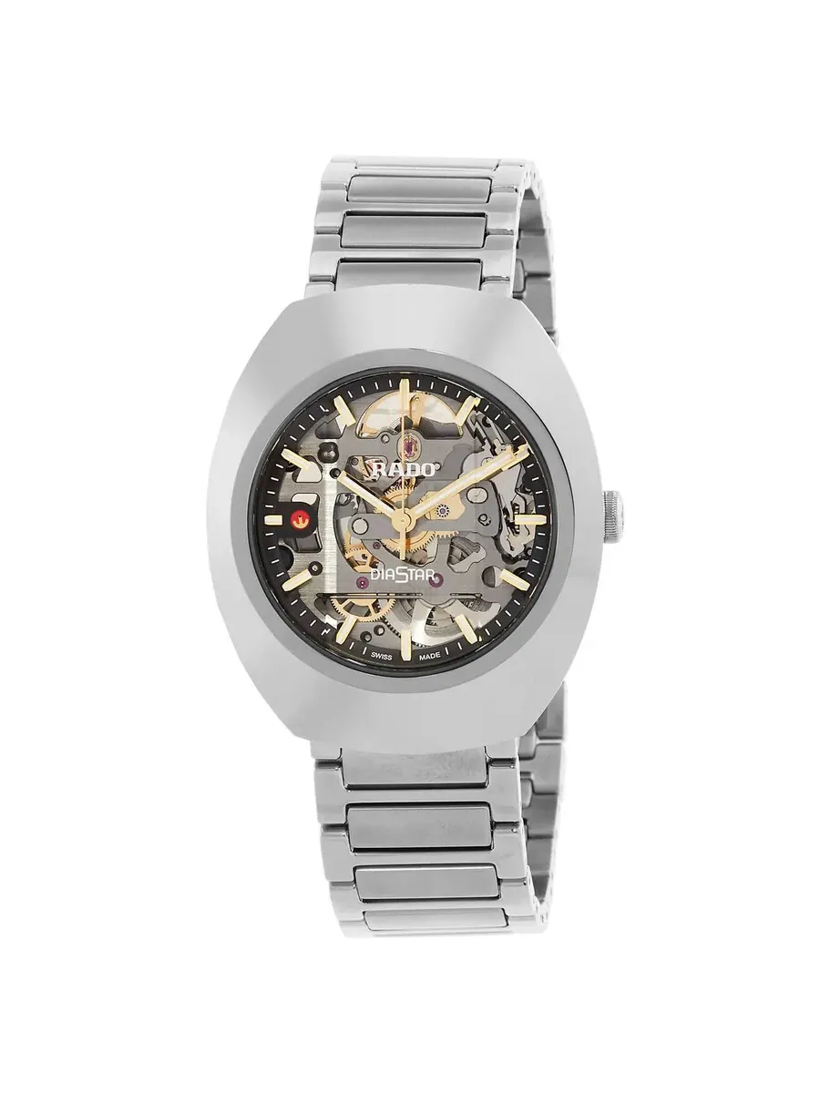 Часы унисекс Rado DiaStar Original Skeleton Automatic с серым циферблатом R12162153 — изображение 1 из 4, оттенок серый