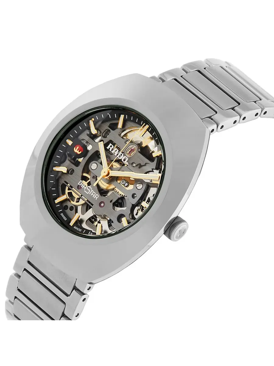 Часы унисекс Rado DiaStar Original Skeleton Automatic с серым циферблатом R12162153 — изображение 2 из 4, оттенок серый