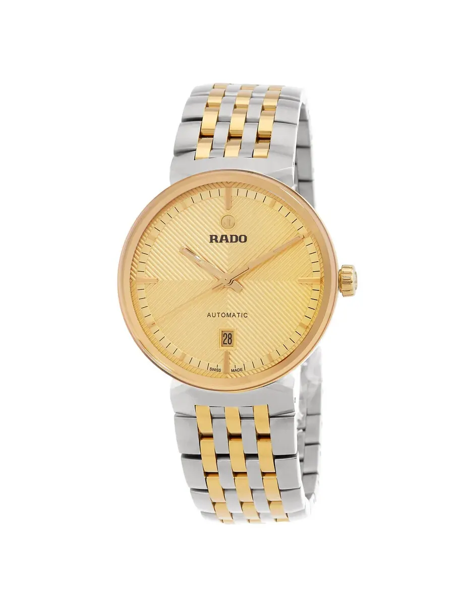 Часы Rado Florence Automatic двухцветные унисекс R48903253 — изображение 1 из 3, оттенок желтый золотистый