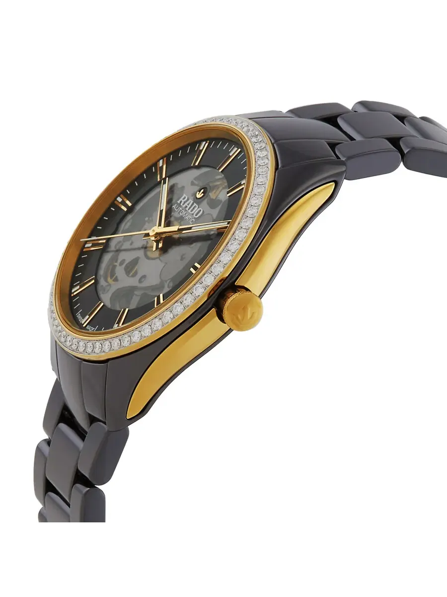 Часы Rado HyperChrome Automatic с черным циферблатом и бриллиантами для мужчин и женщин R32157152 — изображение 2 из 3